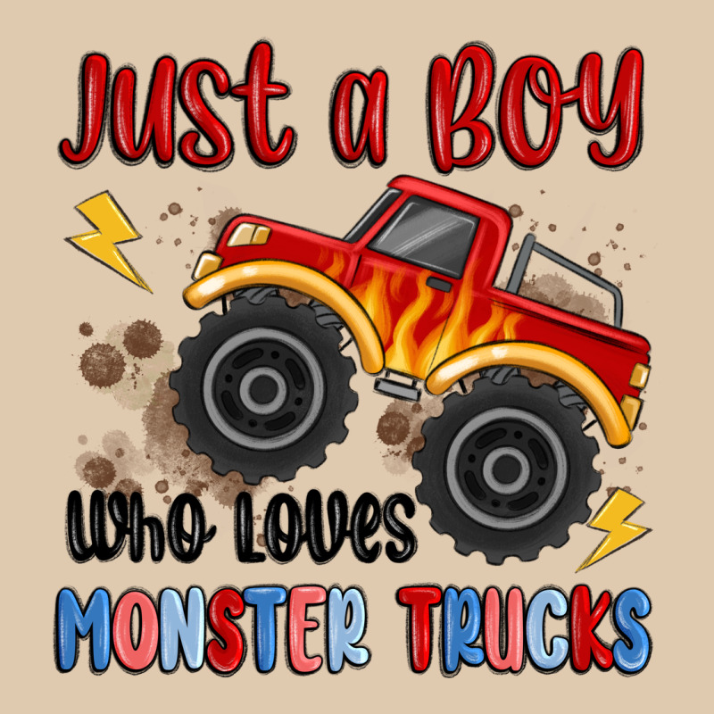 Just A Boy Who Loves Monster Trucks Heavyweight Sweatshirt by MaliasSmallBusiness | Teevron