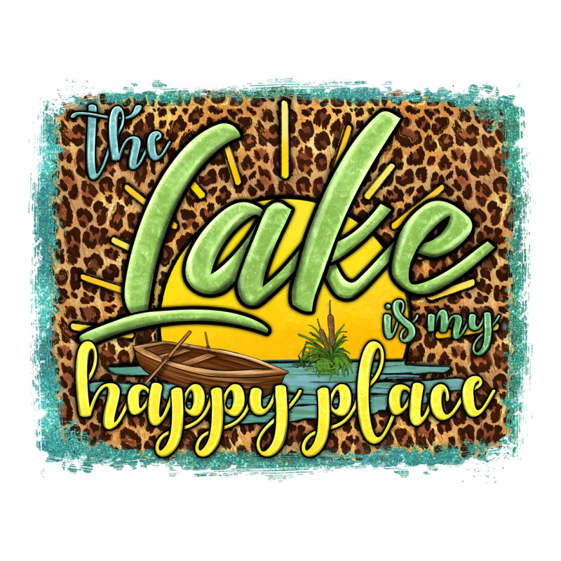 The Lake Is My Happy Place Ladies Tee by HRA Design Shop | Teevron