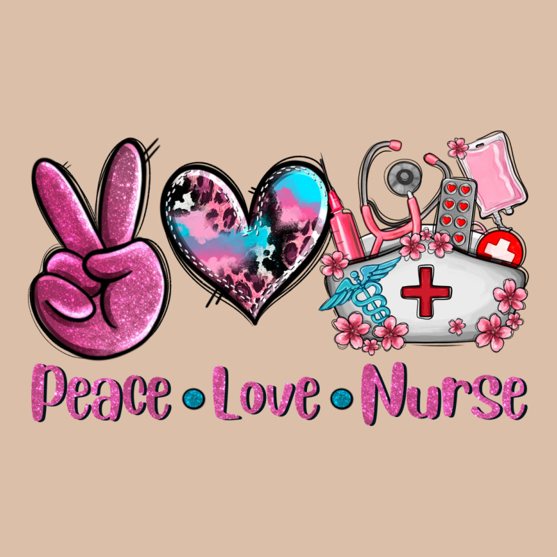 Peace Love Nurse Urban Heavy Tee by AdoDesignShop | Teevron