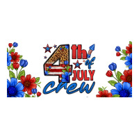 Floral 4th Of July Crew 16oz Libbey Cup Premium Tee | Teevron