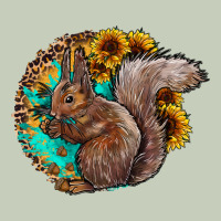 Western Squirrel With Sunflowers Ladies Tee | Teevron