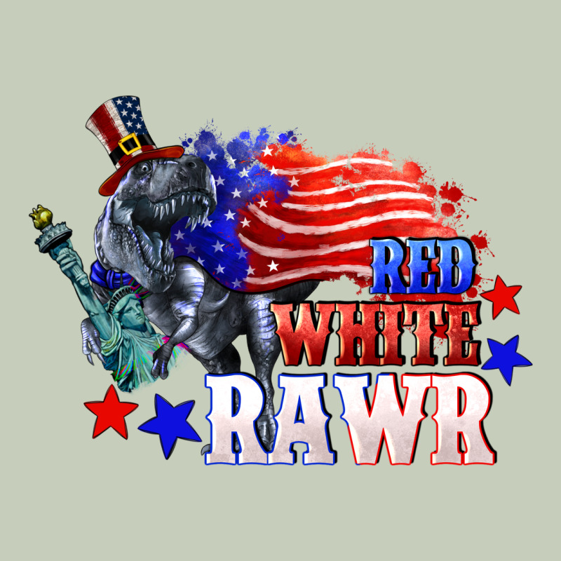 Red White Rawr 4th Of July Ladies Tee by CowGirlArtShop | Teevron