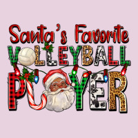 Afro Santa's Favorite Volleyball Player For Christ Ladies Tee | Teevron