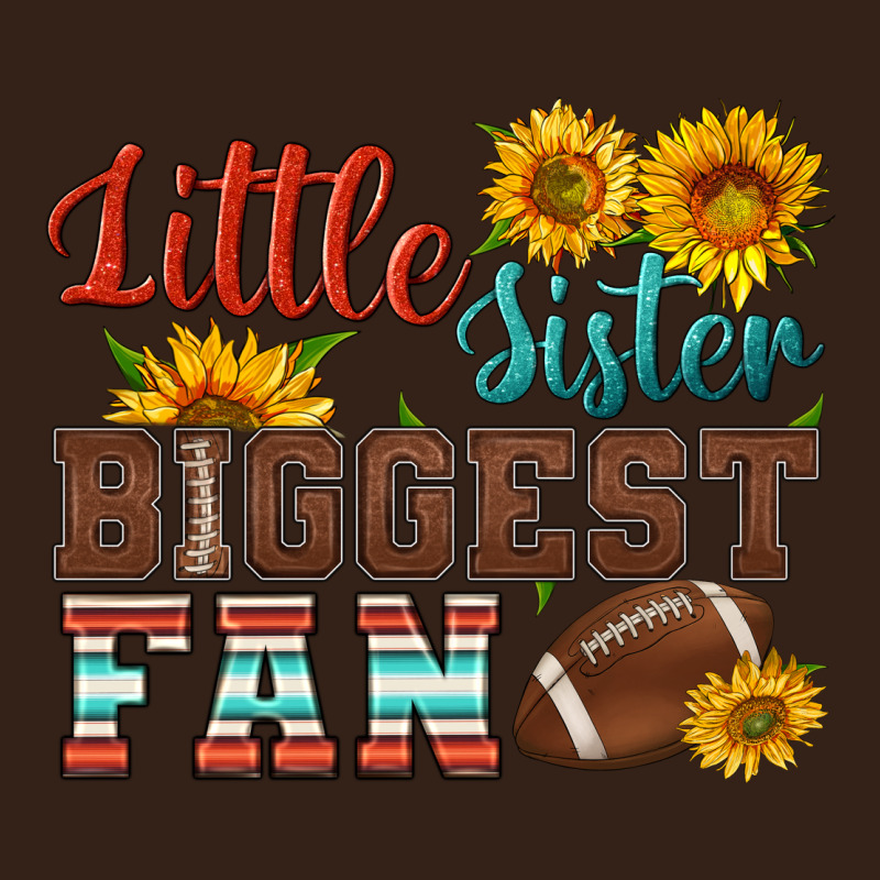 Little Sister Biggest Fan American Football Heavy Core Tee by HRA Design Shop | Teevron