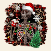 Skeleton With Coffee Cup Christmas Vintage Tee | Teevron