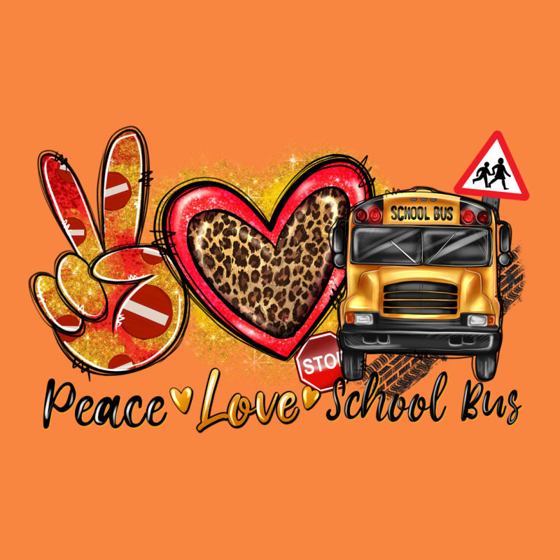 Peace Love School Bus Premium Sweatshirt by texasbilliewilder | Teevron