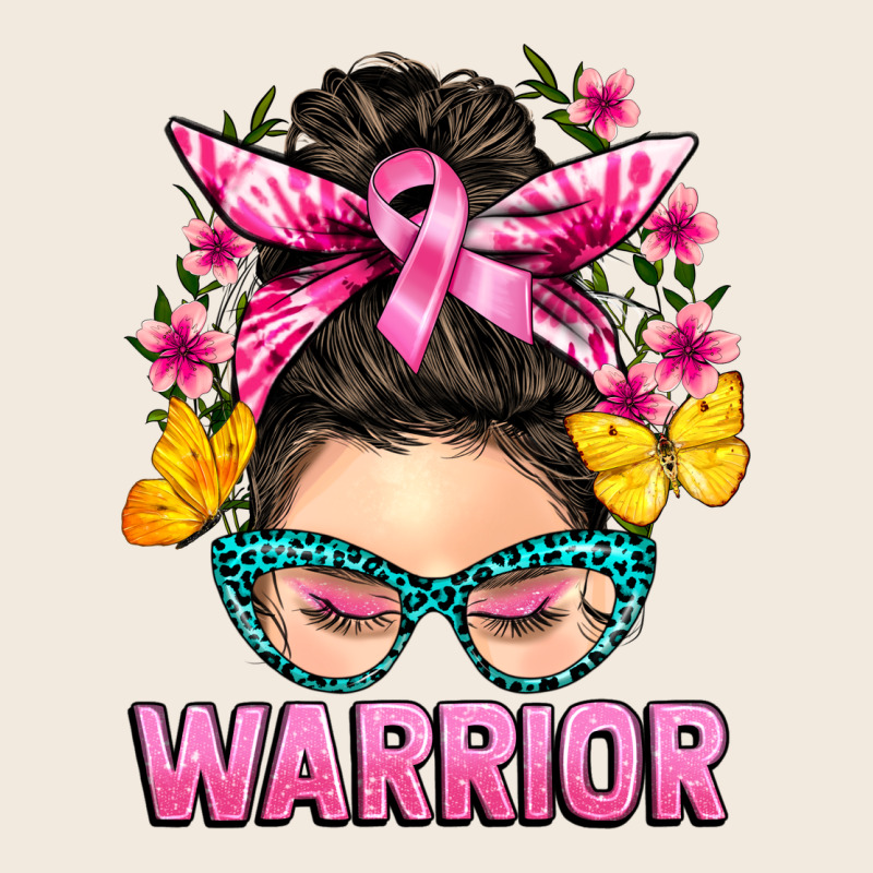 Cancer Warrior Messy Bun Zipper Hoodie by BarkalooDesign | Teevron