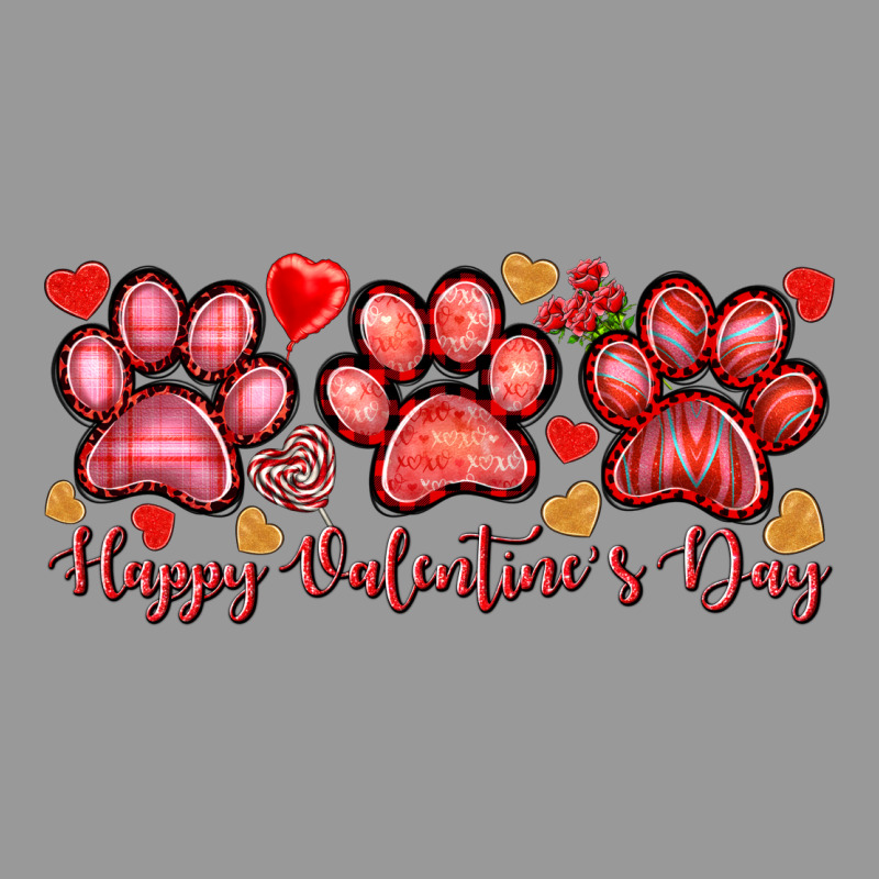 Happy Valentines Day Paws Vintage Hoodie by NancyCooperArtShop | Teevron