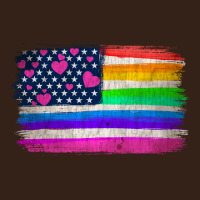 American Flag And Lgbt Flag  Background Heavy Core Tee | Teevron