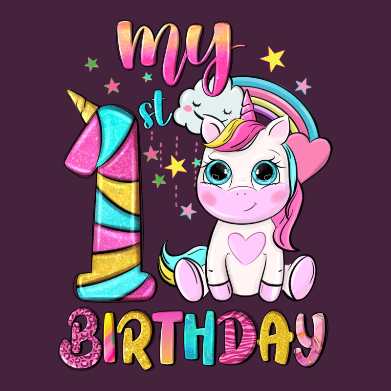 My 1 St Birthday With Little Cute Unicorn Long Sleeve Tee by NancyCooperArtShop | Teevron