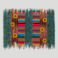 Sunflower Serape Brush Stroke Zipper Hoodie | Teevron