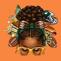 American Football Afro Messy Bun Premium Sweatshirt | Teevron