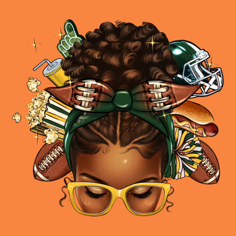 American Football Afro Messy Bun Premium Sweatshirt by texasbilliewilder | Teevron