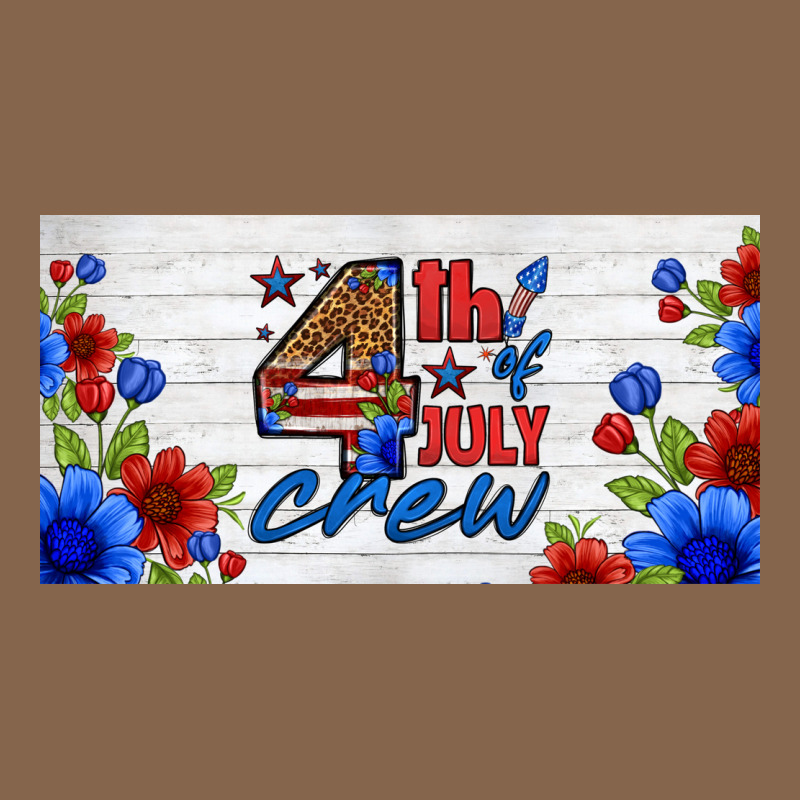 Floral 4th Of July Crew License Plate Premium Tee by HRA Design Shop | Teevron