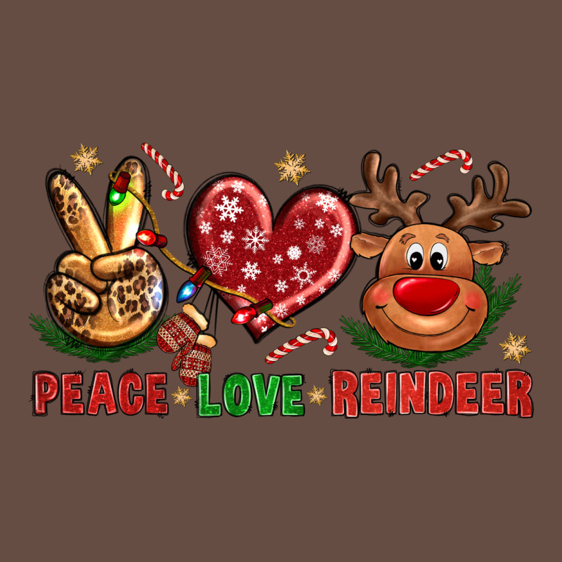 Peace Love Reindeer Christmas Long Sleeve Tee by NancyCooperArtShop | Teevron