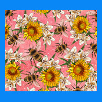 Bees And Flowers Zipper Hoodie | Teevron