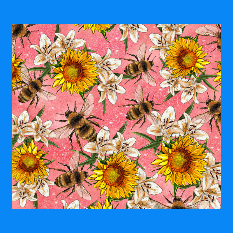 Bees And Flowers Zipper Hoodie by Artiststas | Teevron