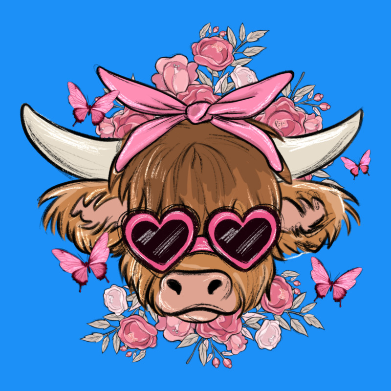 Cow With Flowers And Butterflies Classic Tee by MaliasSmallBusiness | Teevron