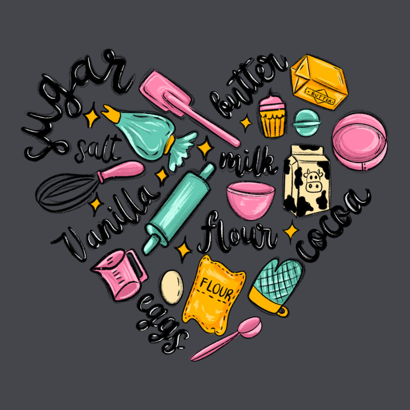 Vanilla Eggs Sugar Cocoa And Kitchen Heart Long Sleeve Tee by MaliasSmallBusiness | Teevron