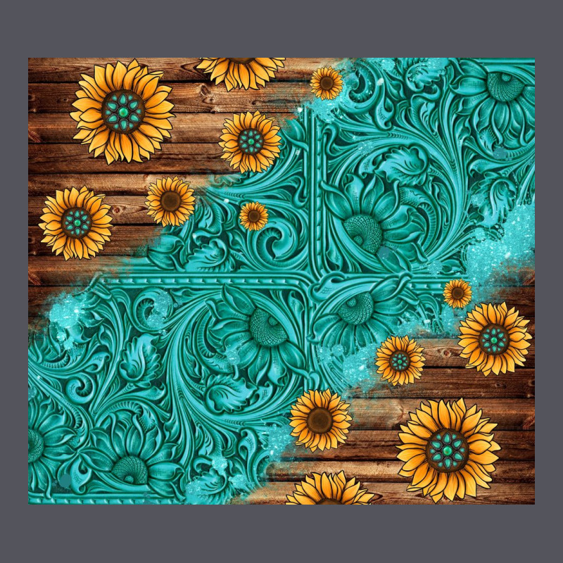 Tooled Leather And Sunflowers Vintage Hoodie by Jasminsmagicworld | Teevron