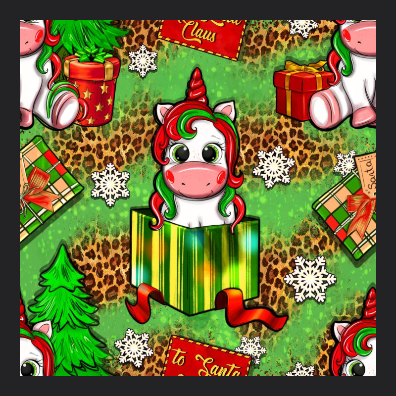 Christmas Unicorn And Gift Box Vintage Tee by NancyCooperArtShop | Teevron