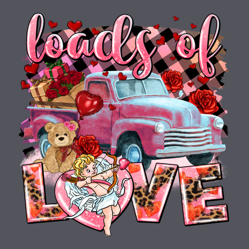 Loads Of Love Valentines Day Truck Vintage Hoodie by NancyCooperArtShop | Teevron