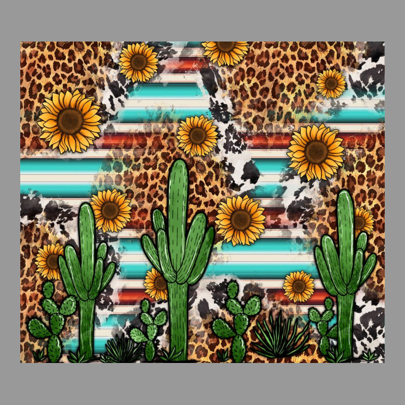 Western Cactus And Sunflowers Vintage Hoodie by Jasminsmagicworld | Teevron