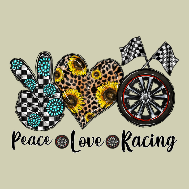 Peace Love Racing Heavy Core Tee by CowhideDigitalArt | Teevron