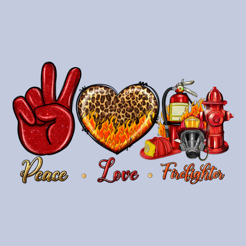 Peace Love Firefighter Long Sleeve Tee by NancyCooperArtShop | Teevron