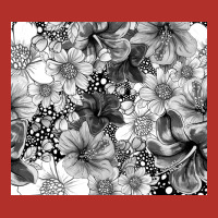 Black And White Floral Premium Hoodie | Teevron