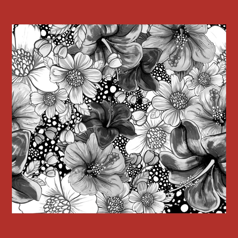 Black And White Floral Premium Hoodie by TumblerDesignByShophia | Teevron