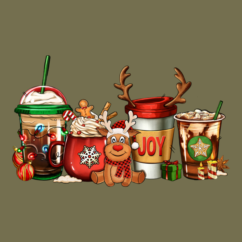 Reindeer Christmas Coffee Cups Vintage Hoodie by Jasminsmagicworld | Teevron