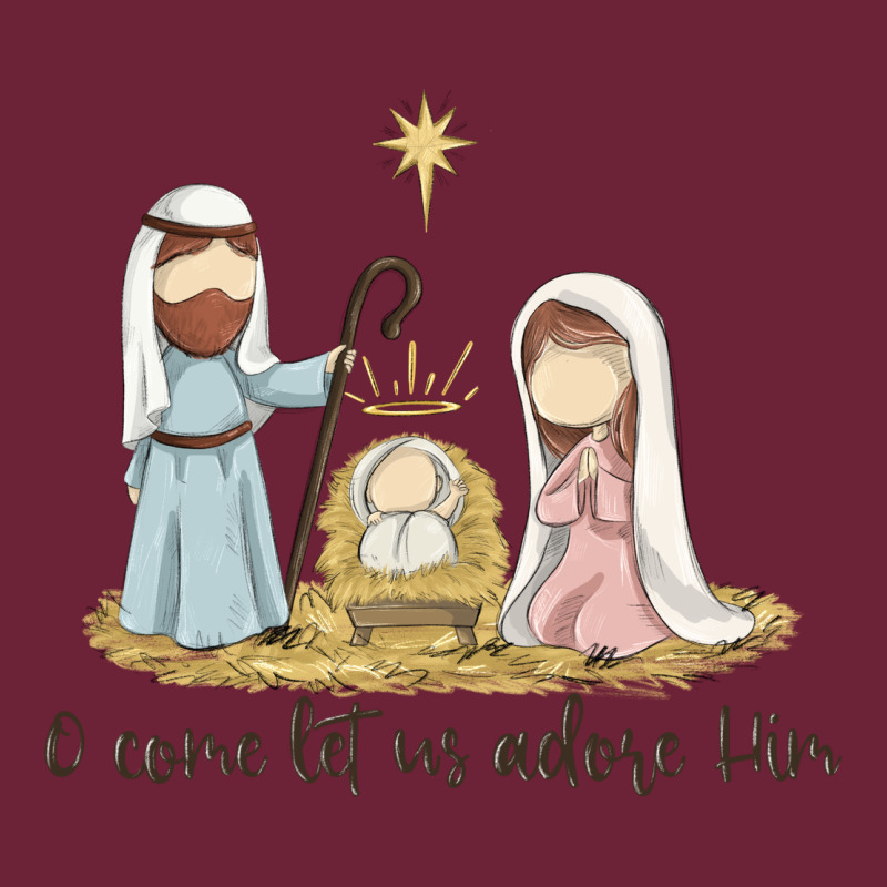O Come Let Us Adore Him Long Sleeve Tee by MaliasSmallBusiness | Teevron