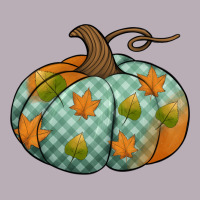 Blue Plaid Autumn Pumpkin Vintage Tee | Teevron