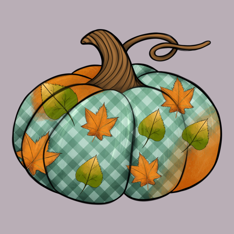 Blue Plaid Autumn Pumpkin Vintage Tee by Jasminsmagicworld | Teevron