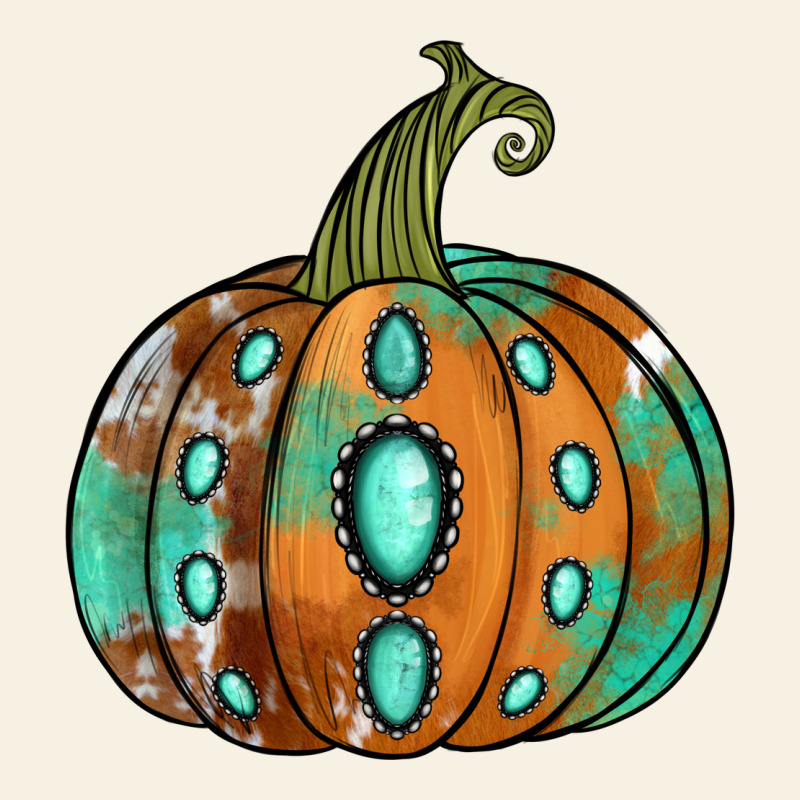 Western Cowhide Turquoise Pumpkin Vintage Tee by Jasminsmagicworld | Teevron