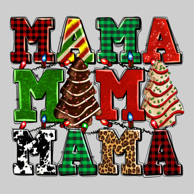Mama Mama Mama With Christmas Lights And Christmas Tree Cakes Premium Tee by AdoDesignShop | Teevron