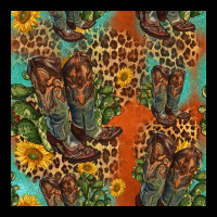 Western Boots And Sunflowers Seamless Pattern Premium Tee | Teevron