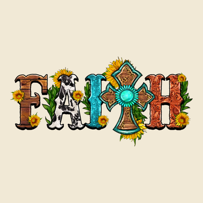 Faith With Cross And Sunflower Ladies Tee by HRA Design Shop | Teevron