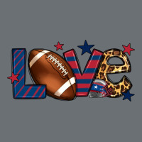 Love Football Team Color Red Blue 4th Of July Premium Hoodie | Teevron