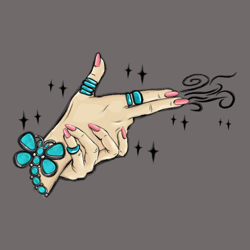 Western Turquoise Gun Hand Urban Heavy Tee by MaliasSmallBusiness | Teevron
