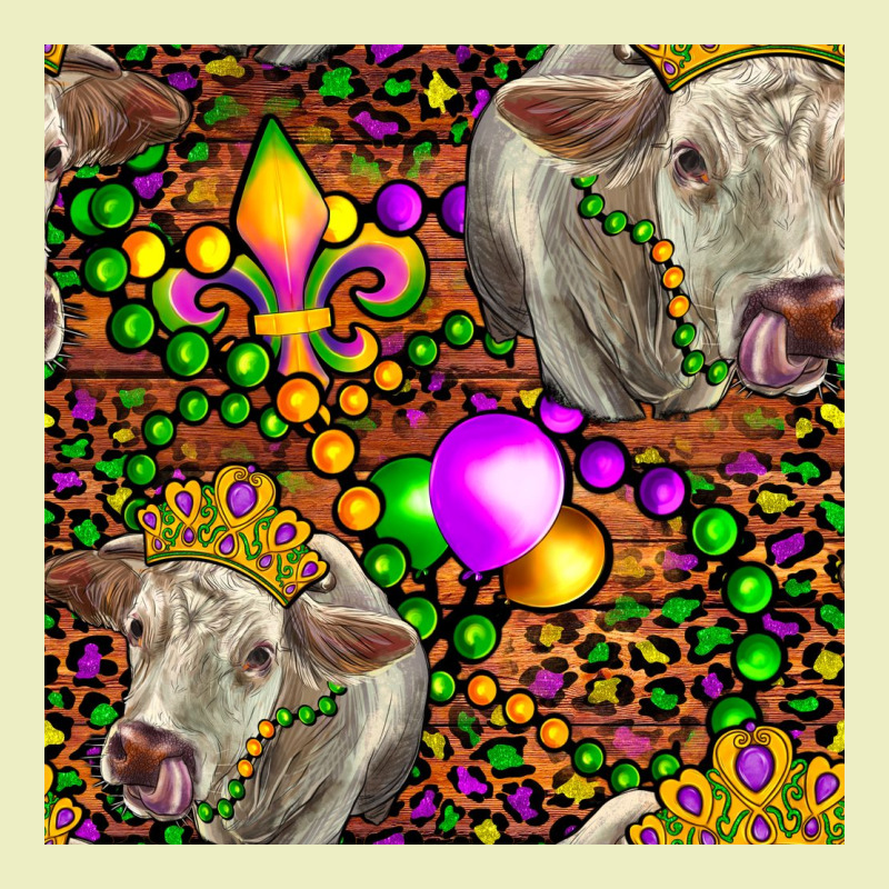 Mardi Gras Cow Leopard Seamless Pattern Urban Hoodie by FaDigitalArtStudio | Teevron