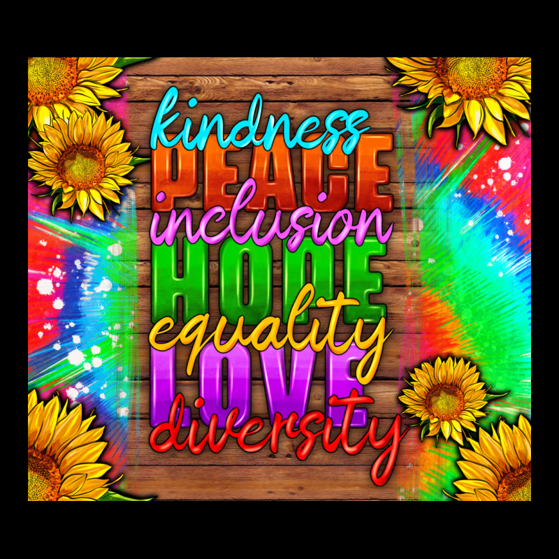 Kindness Peace Inclusion Hope Equality Love Diversity Heavy Core Tee by HRA Design Shop | Teevron