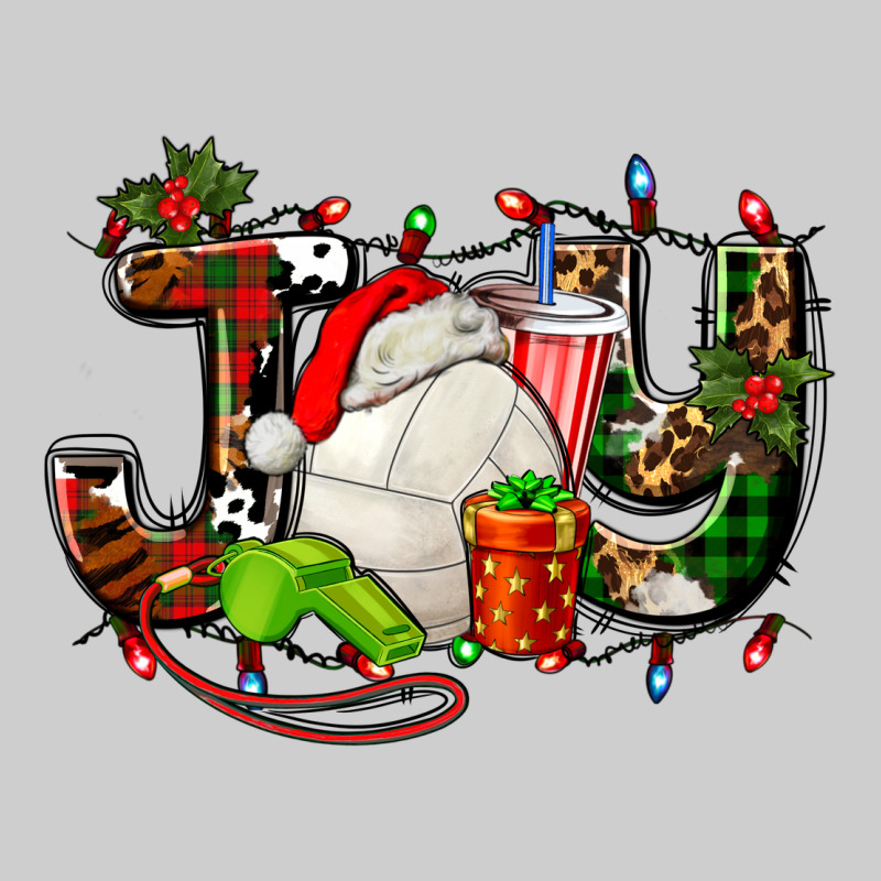 Joy With Volleyball And Santa's Hat Premium Tee by AdoDesignShop | Teevron