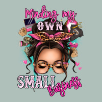 Minding My Own Small Business Messy Bun Heavyweight Hoodie | Teevron
