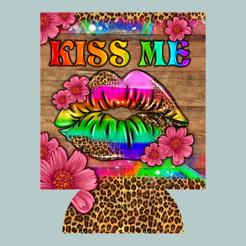 Lgbtq Kiss Me  Can Cooler Heavy Core Tee by HRA Design Shop | Teevron
