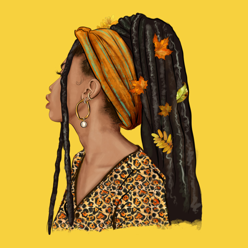 Fall Afro Woman Premium Sweatshirt by NancyCooperArtShop | Teevron