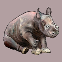 Baby Rhino Illustrations Vintage Hoodie | Teevron