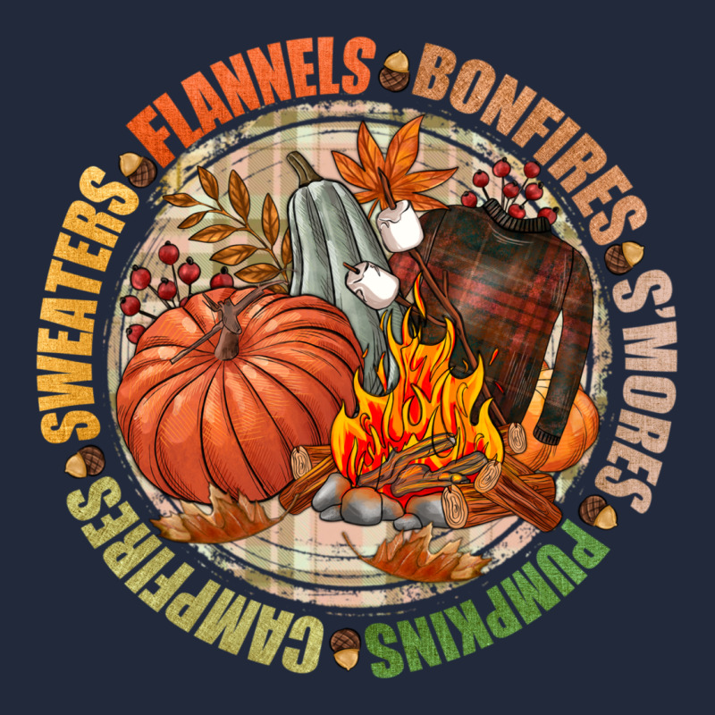 Bonfires Flannels Smores Campfires Pumpkin Premium Sweatshirt by NancyCooperArtShop | Teevron
