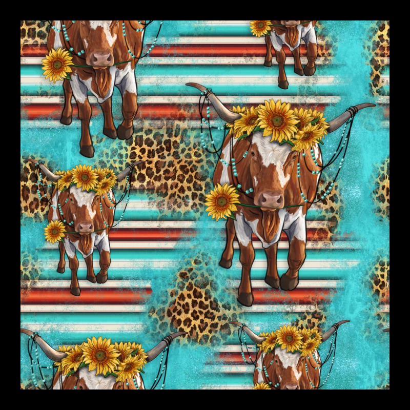 Longhorn Bull Seamless Pattern Premium Tee by HRA Design Shop | Teevron